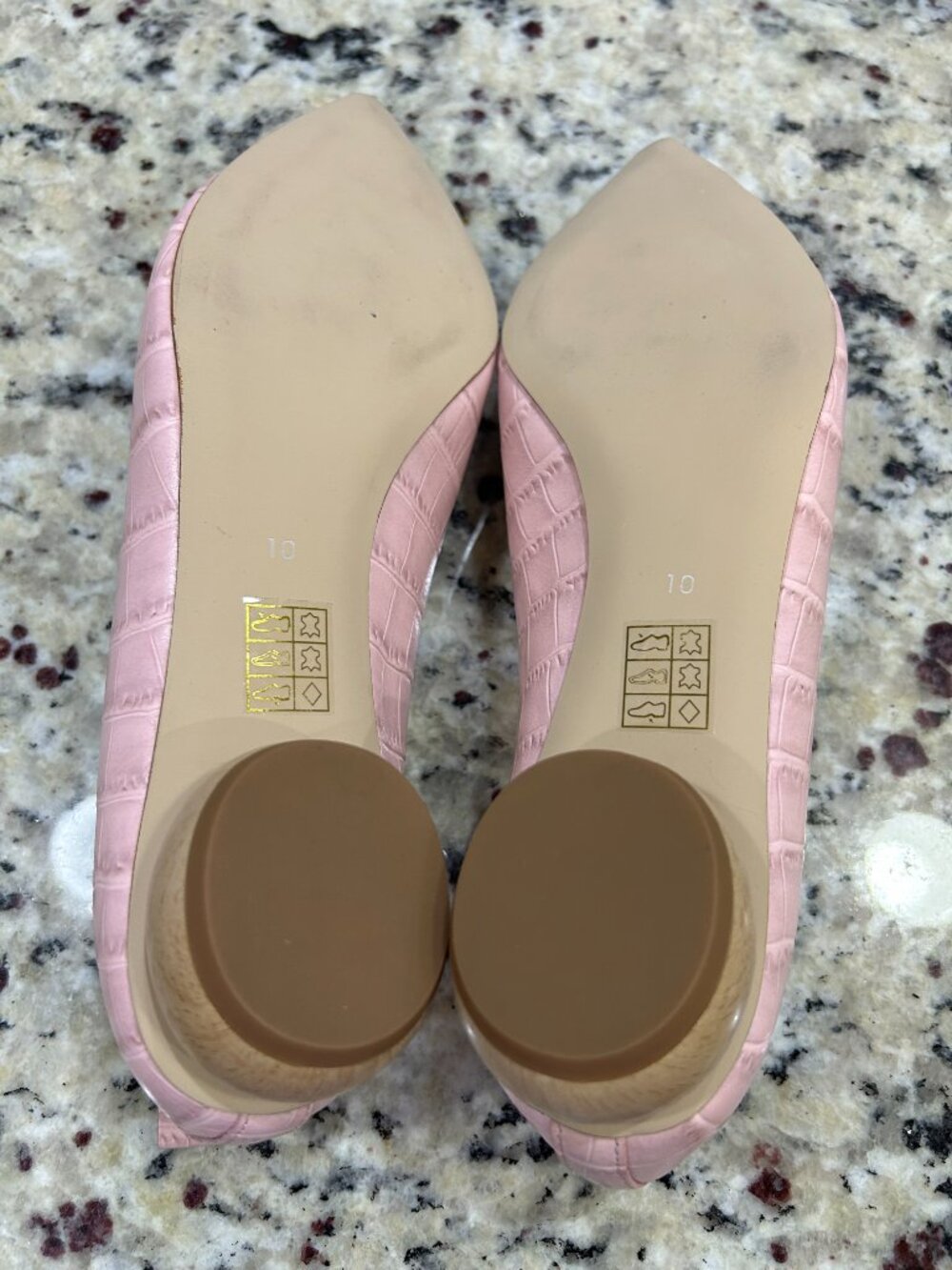 Jeffrey Campbell Pink Croc Loafers with Round Wooden Heel - Picture 6 of 12